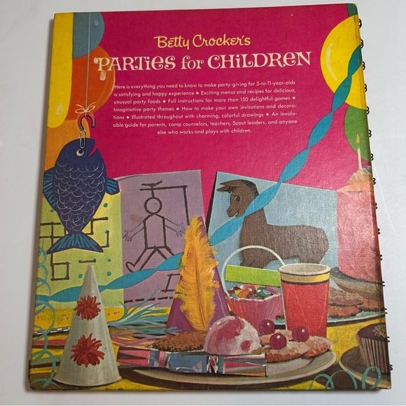Vintage 1964 Betty Crocker Parties for Children Book Illustrated Recipes & Plans - Picture 2 of 11